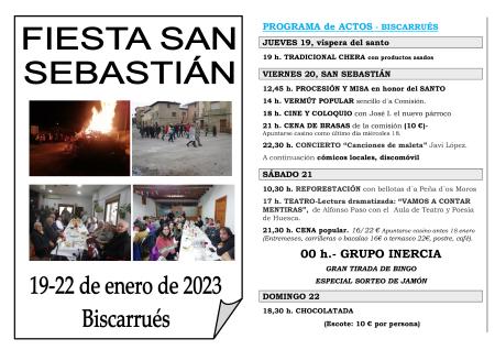 Imagen Agenda fiestas de San Sebastián en Biscarrués