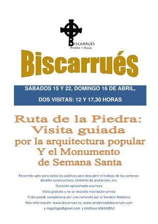 Imagen Biscarrués, sábado 15 y 22 y domingo 16 de abril, Visitas guiadas a la...