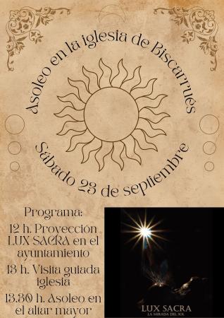 Imagen Asoleo del equinocio de otoño en la iglesia de Biscarrués