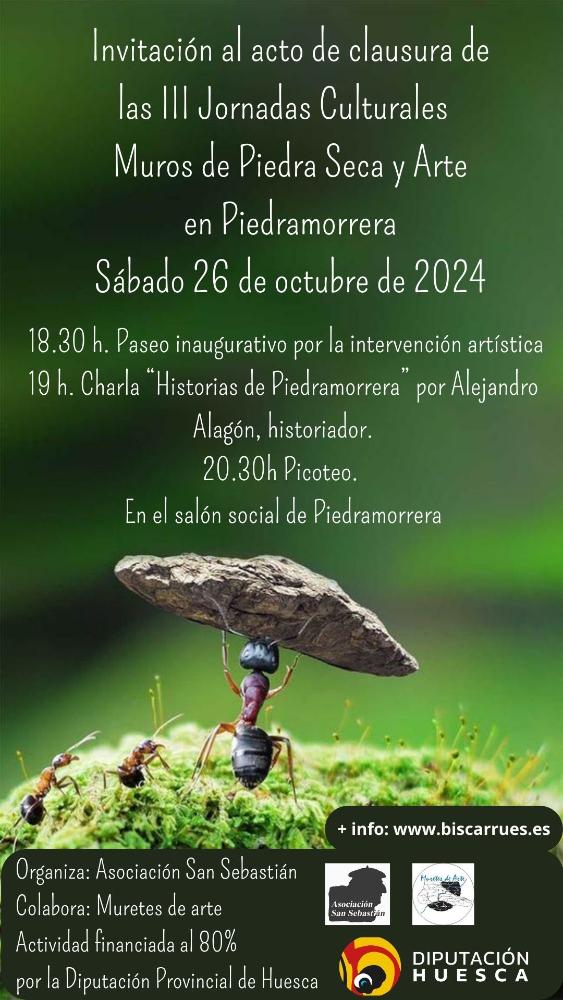 Imagen Clausura de las III Jornadas Culturales Muros de Piedra Seca y Arte en Piedramorrera