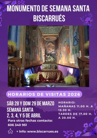 Imagen Invitación a descubrir el Monumento de Semana Santa de Biscarrués