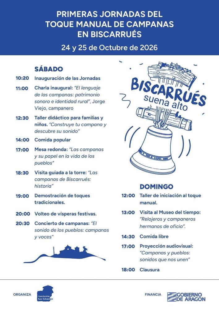 Imagen Biscarrués acoge las Primeras Jornadas del Toque Manual de Campanas los días 24 y 25 de octubre